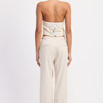 Pant With Shoelace Belt - Ivory, Women's Pants Collection
