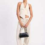 Pant With Shoelace Belt - Ivory, Women's Pants Collection