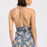 Floral Butterfly Halter Top