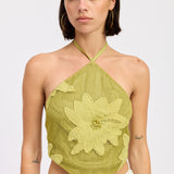 Crochet Applique Scarf Top