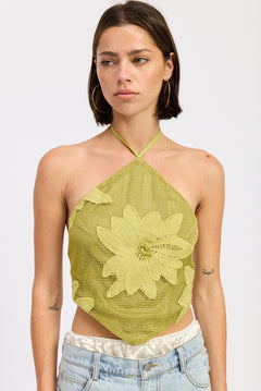 Crochet Applique Scarf Top