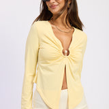 Stone Ring Butterfly Knit Top