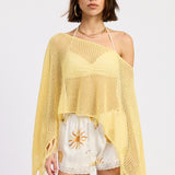Fringe Hem Poncho Top