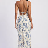 Cross Back Halter Midi Dress