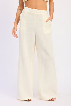 Gauze High Waist Palazzo Pant