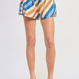 Diagonal Stripe Short