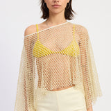 One Shoulder Cape Top