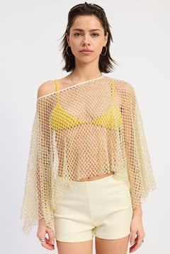 One Shoulder Cape Top