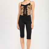 Lace Trim Flyaway Top