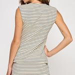 Stripe Knit Tailored Vest - cream/black, womens top collection
