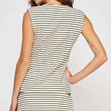 Stripe Knit Tailored Vest - cream/black, womens top collection
