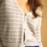 Crochet knitted cardigan