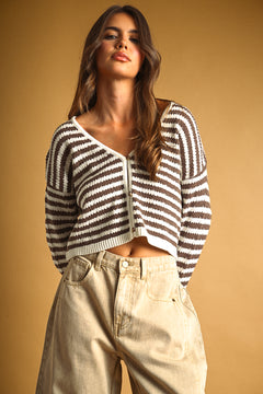 Crochet knitted cardigan