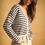 Crochet knitted cardigan