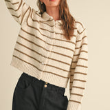 Striped Knitted Cardigan