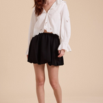 Eyelet Detail Blouse - white, womens top collection