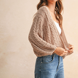Light Weight Cable Knit Cardigan