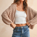 Light Weight Cable Knit Cardigan