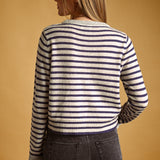 Striped Pattern Button Front Cardigan