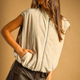 Suede Zipper Front Vest