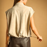 Suede Zipper Front Vest