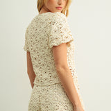 Crochet Elastic Band Waist Short