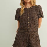 Crochet Elastic Band Waist Short