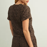 Crochet Short Sleeve Jacket