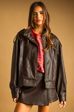 Faux Leather Jacket