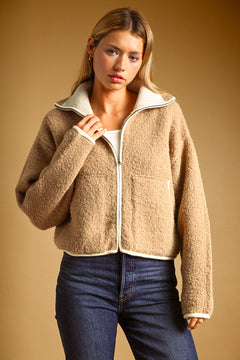 High Neck Zipper Closure Jacket