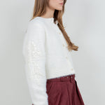 Fuzzy Knit Cardigan Sweater - WHITE, WOMENS CARDIGAN COLLECTION