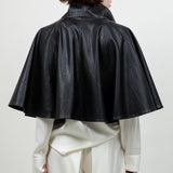 Leather Poncho Jacket