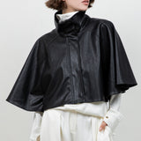 Leather Poncho Jacket