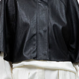 Leather Poncho Jacket