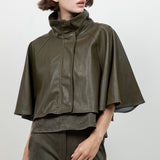 Leather Poncho Jacket