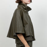 Leather Poncho Jacket
