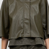 Leather Poncho Jacket