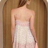 Tiered V Neck Mini Dress