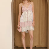 Tiered V Neck Mini Dress