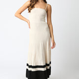 Pleated Knit Maxi Dress
