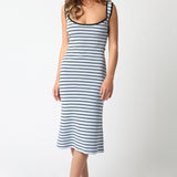 Stripe Bodycon Midi Dress