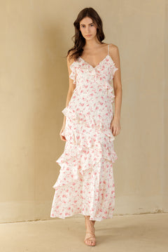 Floral Maxi Dress With Ruffles