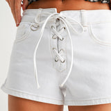 Just Black - Tied Waist Micro Short
