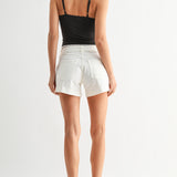 Just Black - Shorts With Side Slit Detail