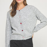 Heart Button Sweater Cardigan