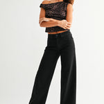 Just Black - HR Full Length Straight Jean - black, womens jean collection
