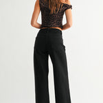 Just Black - HR Full Length Straight Jean - black, womens jean collection