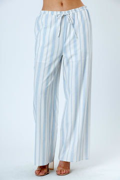Stripe Tie Front Pant