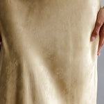 Embroidered Silk Skirt - Mustard, Women's Skirts Collection