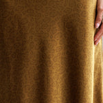 Leopard Print Midi Skirt - mustard, womens skirt collection